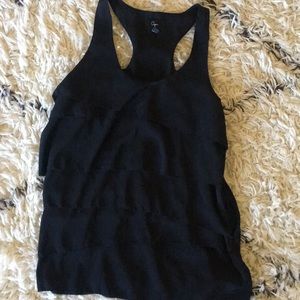 Aqua black tank top